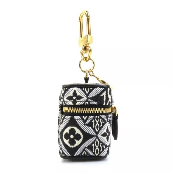 Auth LOUIS VUITTON Porte Cles Vanity Charm Black/White/Gold - Picture 3 of 10